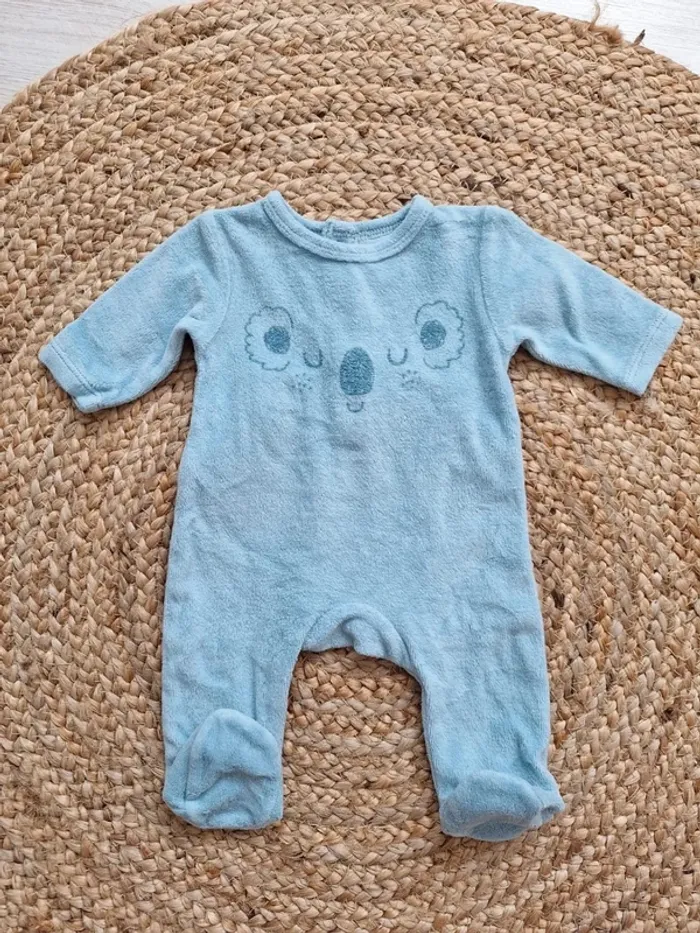 Pyjama velours naissance
