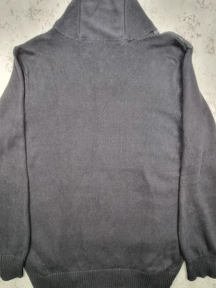 Pull col châle noir à carreaux Tommy Hilfiger – Taille XXL Homme (mesures en photos) - photo numéro 4