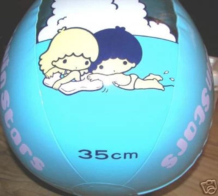 Ballon plage gonflable 35 cm Little Twin Stars barque Sanrio 1976 - photo numéro 2