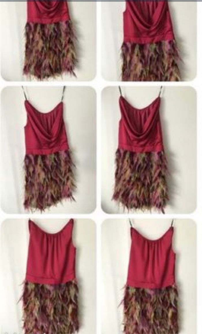 Robe de cocktail plumes Taille S