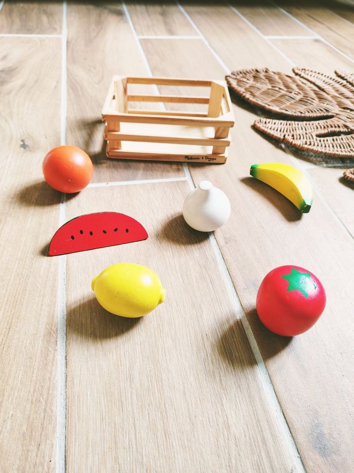 🍉Dinette petite cagette aliments fruits et légumes en bois marque Melissa et Doug - photo numéro 2