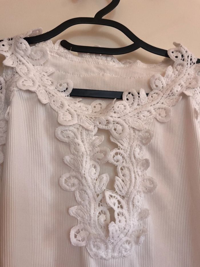 Top blanc chic sexy shein taille L - photo numéro 4