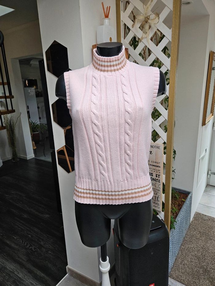 Esprit pull rose sans manches taille XL