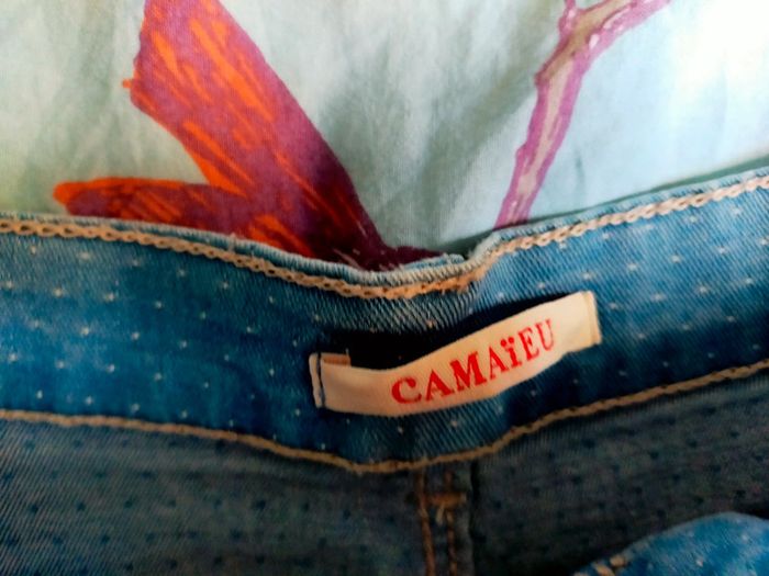 Short en jean petits points camaïeu - photo numéro 3