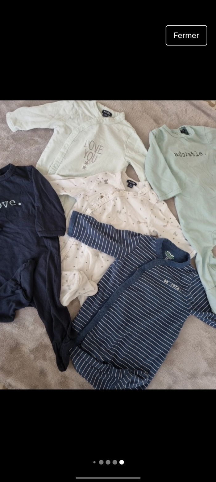 Lot 5 pyjamas fins 3 mois - photo numéro 6