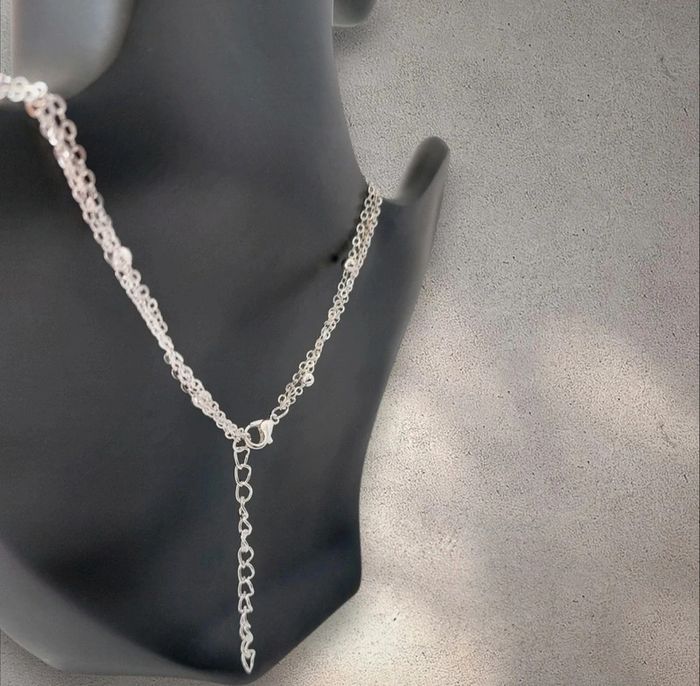 Collier trois rangs ajustable en acier inoxydable - photo numéro 4