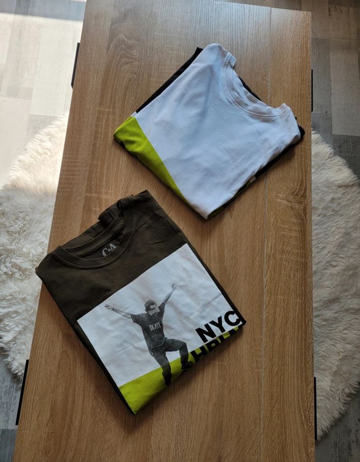 🔥 Lot de 2 tee shirts C&A 🔥 Taille 12 ans