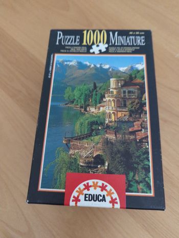 Puzzle educa 1000 pièces miniature Lac de Come Italie