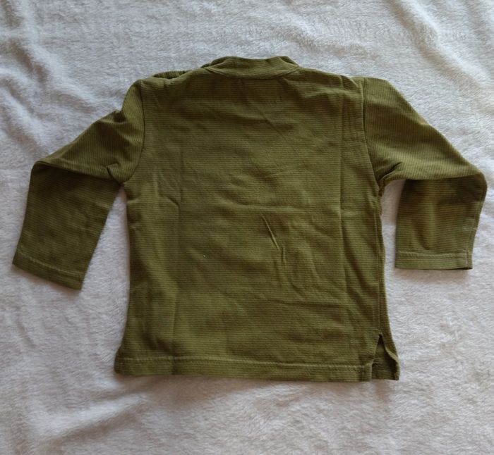 Sweat à manches longues kaki rayé BABY LOONEY TUNES, Taille 18 mois - photo numéro 2