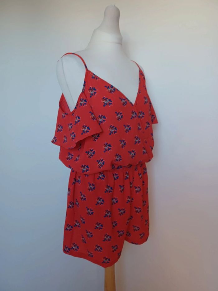 Combinaison short rouge à motifs - Idéal pour l'été ! - photo numéro 3