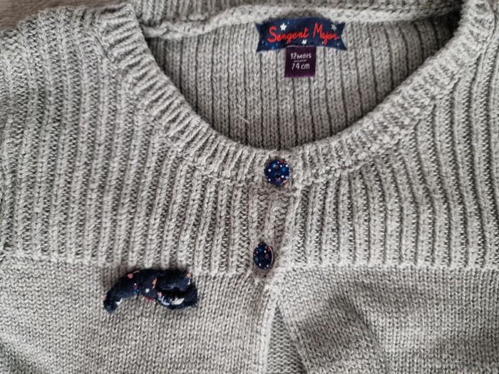 Gilet court gris - 12M - Sergent Major (neuf) - photo numéro 6