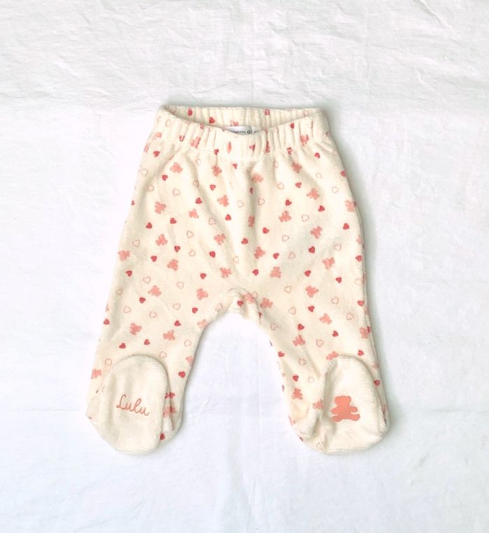 Pyjama 2 pièces en velours Lulu Castagnette 1 mois - photo numéro 6