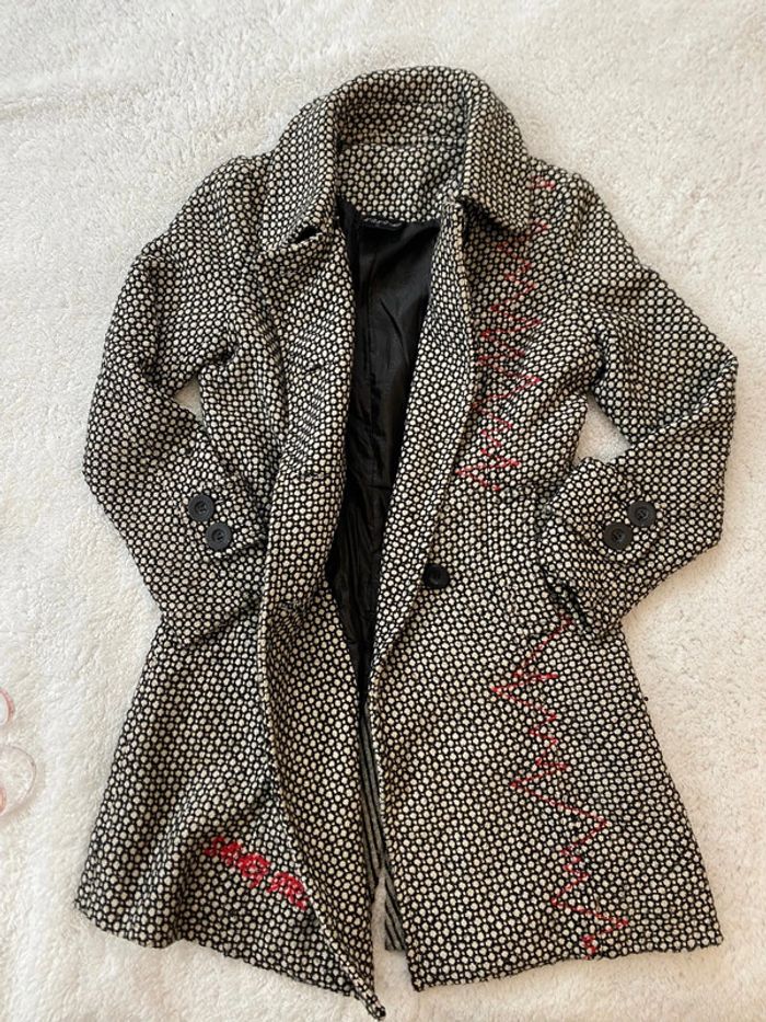 Veste chiné noir et blanc - esprit Desigual