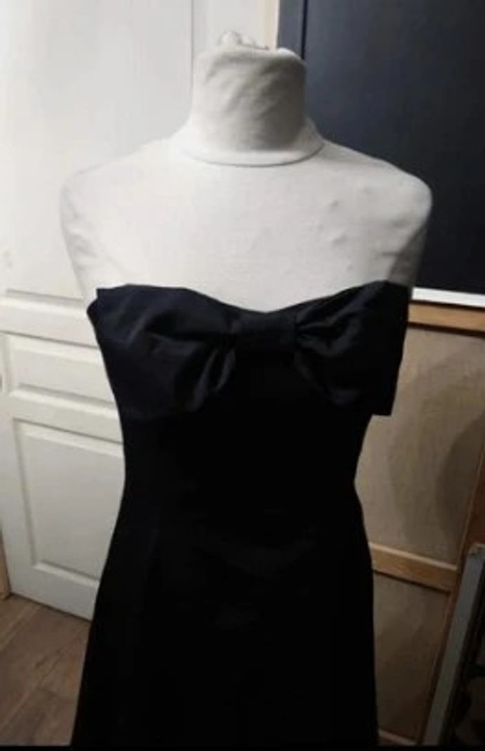 Robe cocktail bustier ou bretelles noires rétro noire t 40 - photo numéro 9
