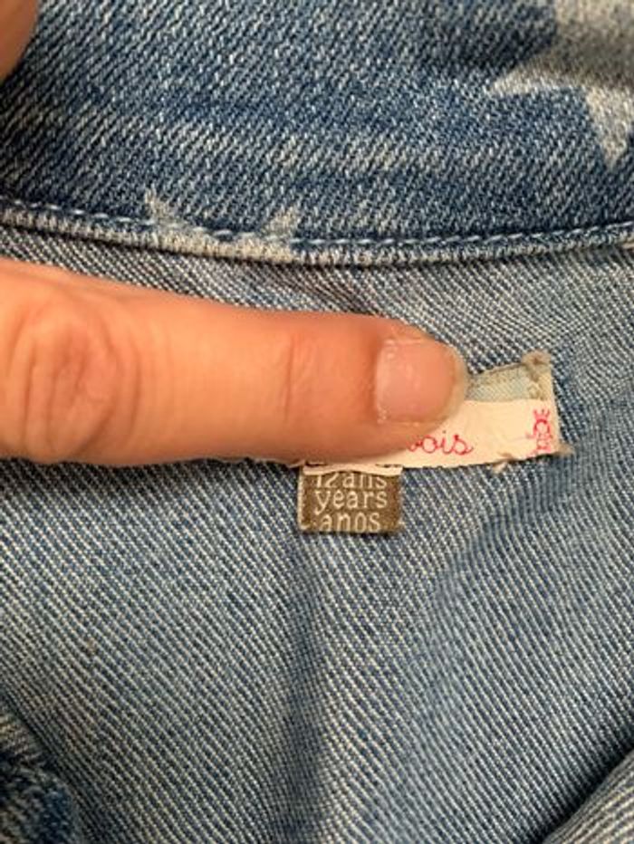 Superbe veste en jean avec étoiles 12 ans - photo numéro 2