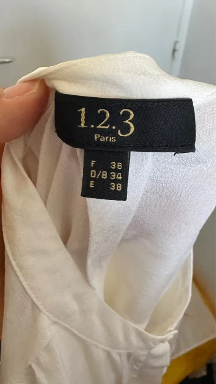 Blouse blanche transparente femme 36 - photo numéro 4
