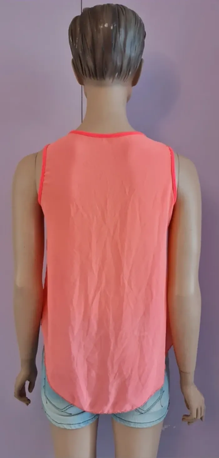 Débardeur femme couleur corail - photo numéro 4