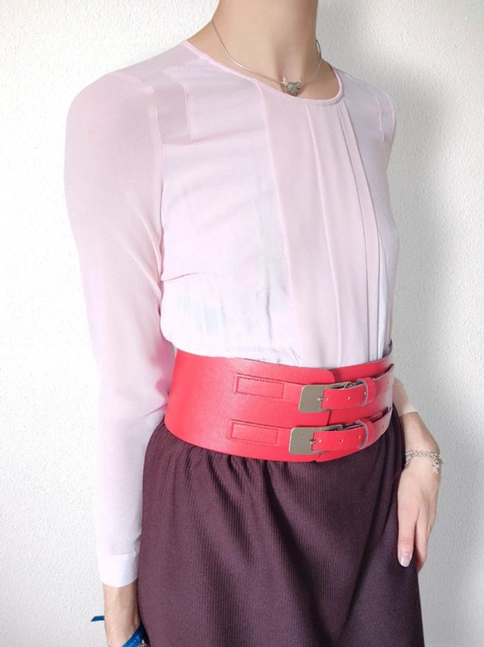 Blouse plissé rose pastel / Salsa - 34/XS à 36/S - photo numéro 3