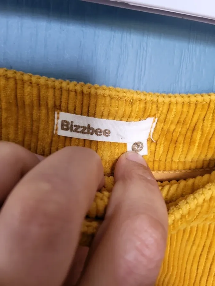 Jupe velours moutarde fille bizzbee taille 32 - photo numéro 5