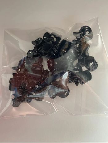 Lot de 20 mini pinces noires