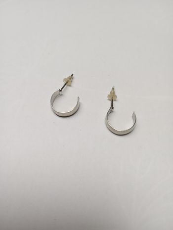 Petites créoles argentées