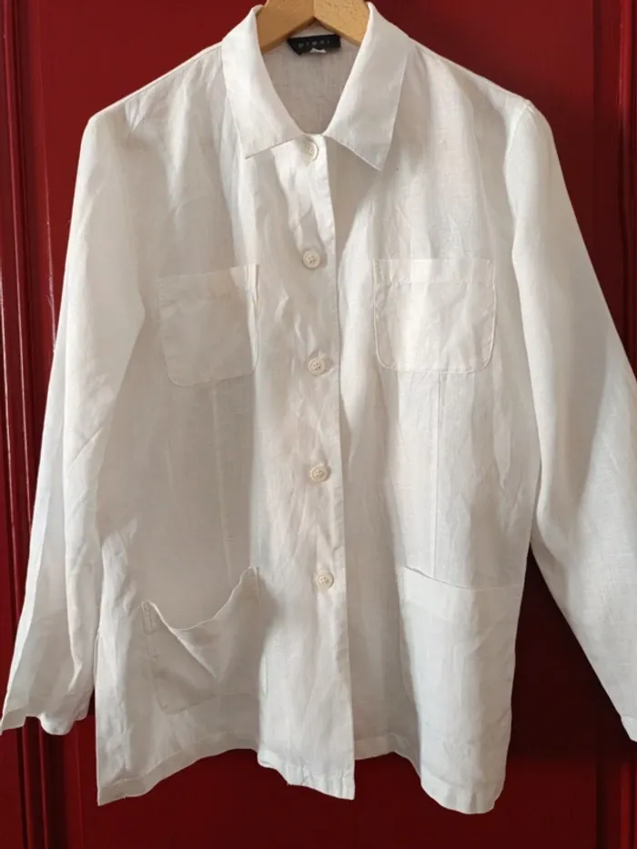 Chemise veste Breal 100% lin t.38/40 - photo numéro 3