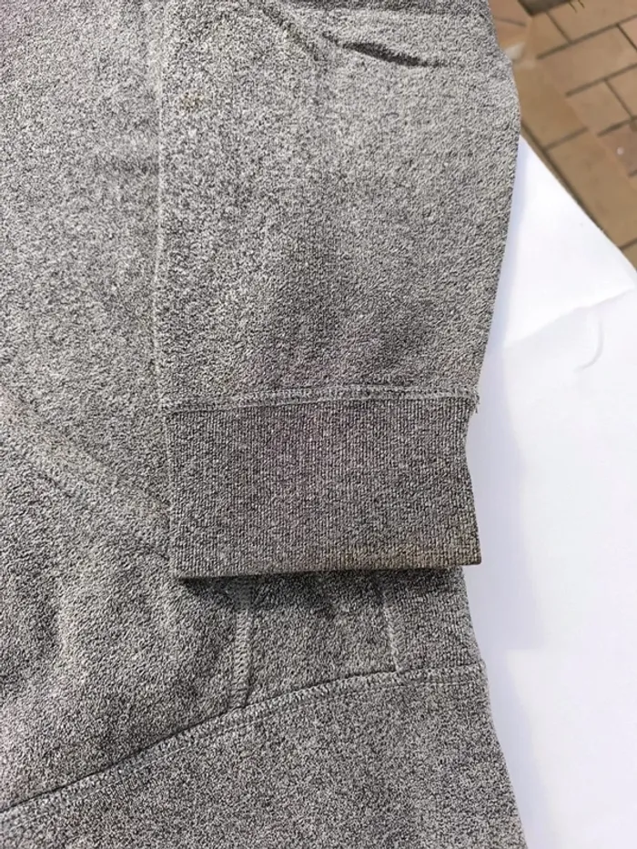 Sweat zippé homme taille XL Ralph Lauren gris logo noir - photo numéro 8