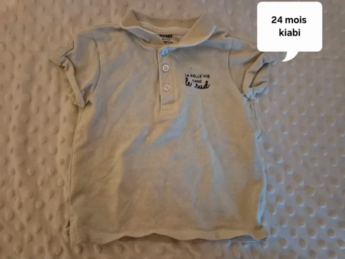 2 polos manche courte Garçon 24 mois - photo numéro 2