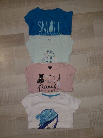 Lot de tee shirts manches courtes 4 ans