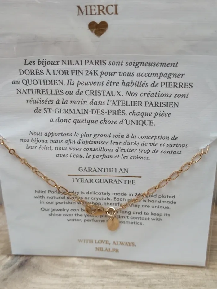 🌈🌝 bracelet pierre de lune arc-en-ciel 🌙doré à l'or fin 24K - photo numéro 4
