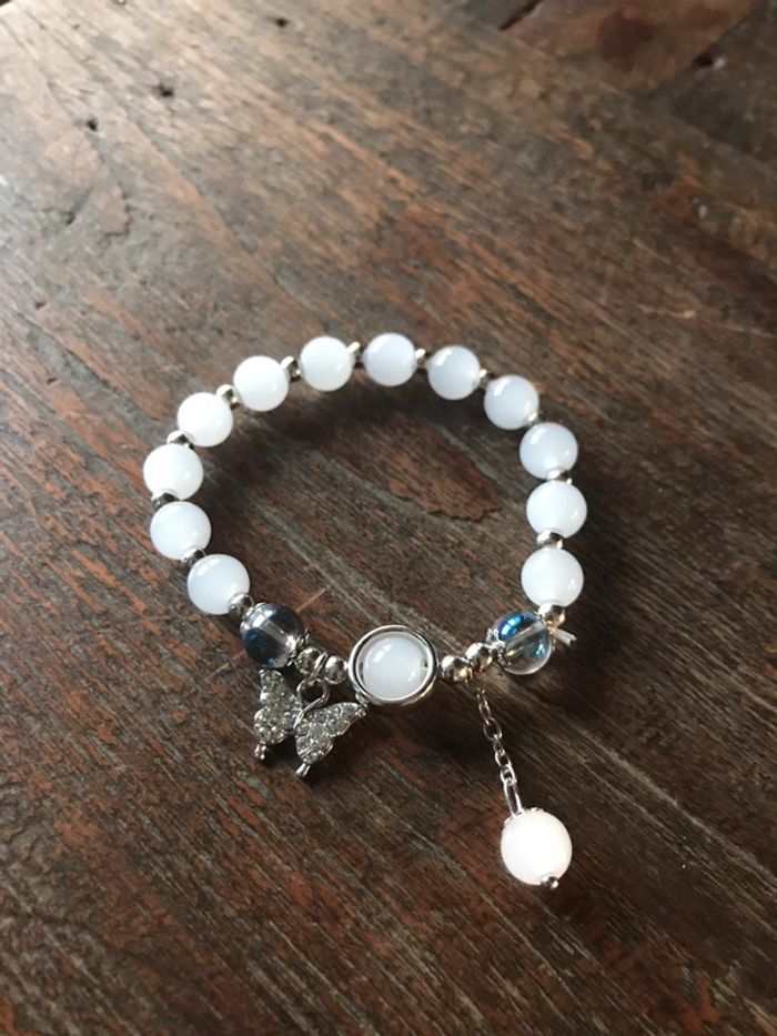 Magnifique bracelet , strass avec perles et papillon - photo numéro 3