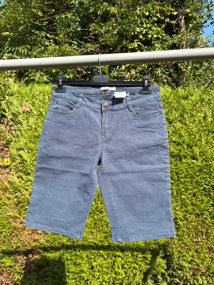 Bermuda en jean bleu marine – Marque Camaïeu