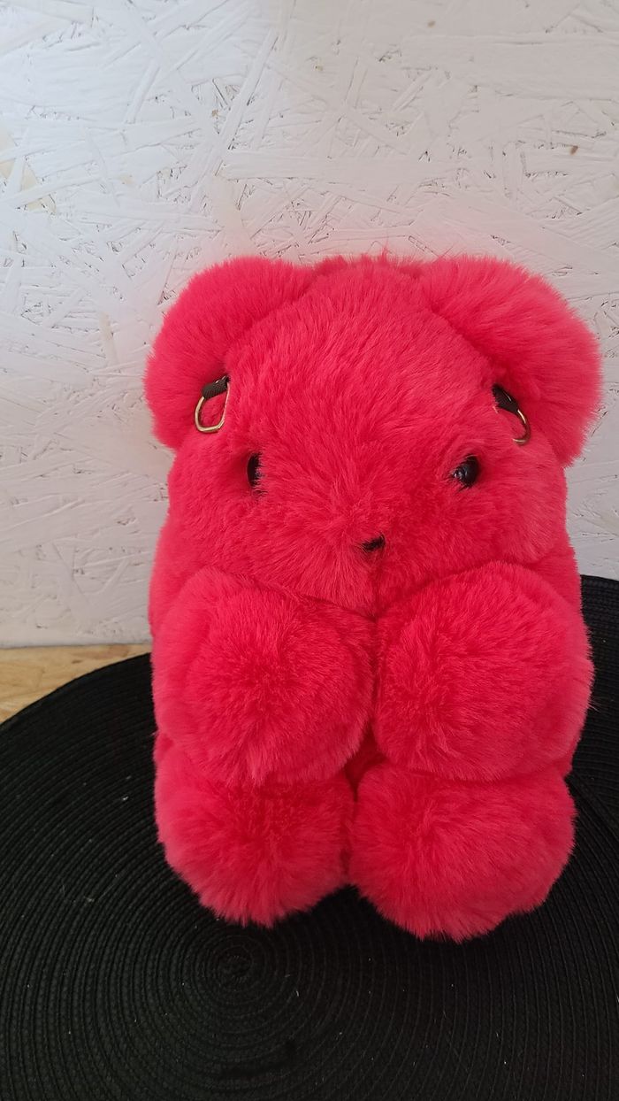 HUFFA Ours en Peluche bandoulière Sac à Dos Fille Sac de Messager Sac de chaîne Mignon Sac de Dessin