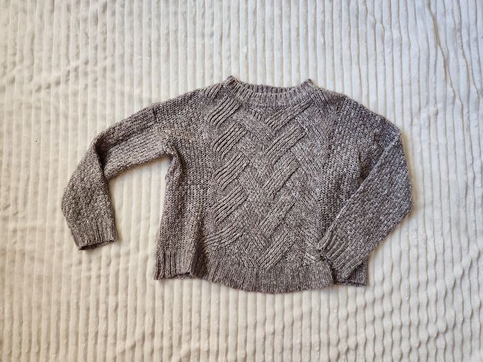 Pull fille CREEKS torsadé – 12 ans – Très bon état 🤎🧶