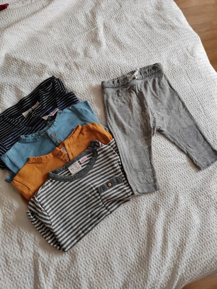 lot garçon zara 6-9 mois