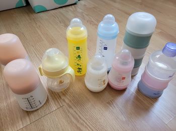 Lot de biberon Mam Suavinex doseur lait picot