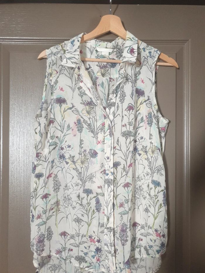 Blouse transparente fleurie "h&m"
