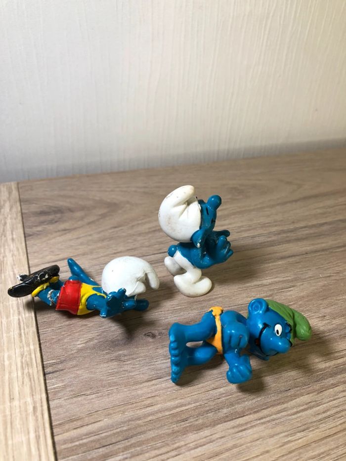 Lot de trois figurines vintage schtroumpfs peyo schleich - photo numéro 4