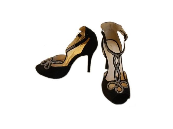Chaussures noires et strass à talon Poti Pati Taille 36