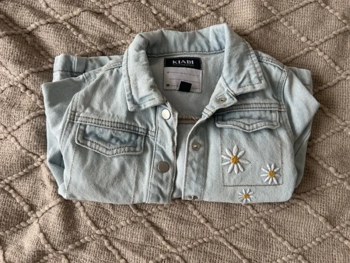 Veste en jean marguerite 24mois - photo numéro 4