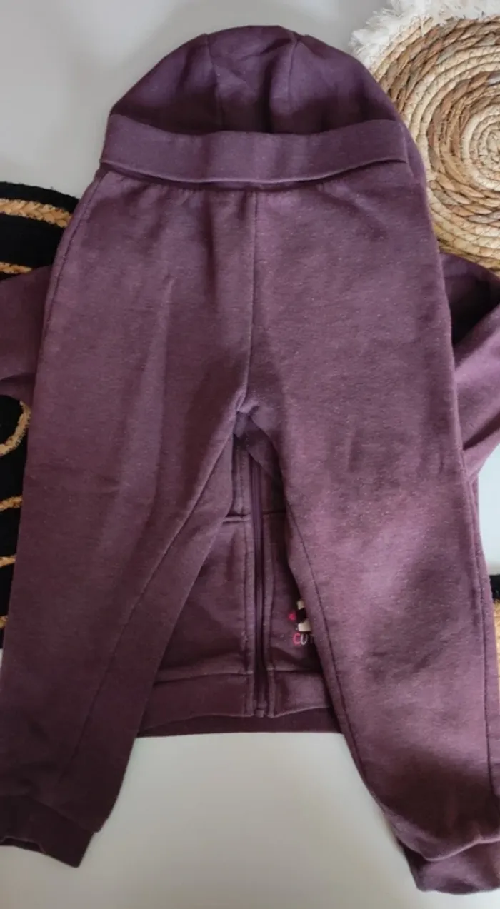 Ensemble survêtement jogging veste à capuche bébé fille mi saison printemps automne hiver - photo numéro 11