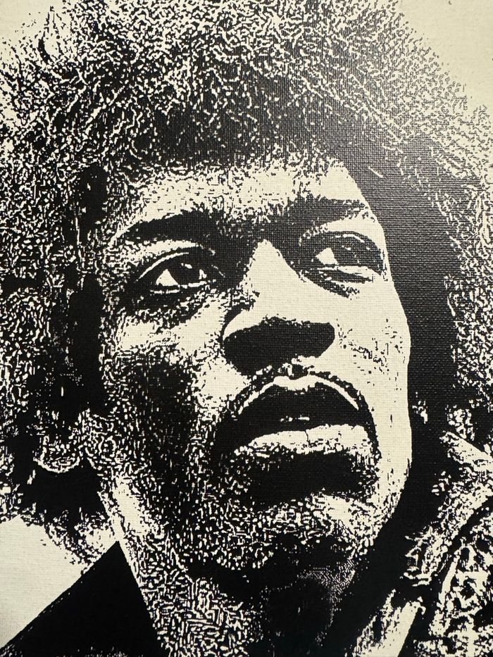 Tableau Jimi Hendrix en toile 30x40 cm