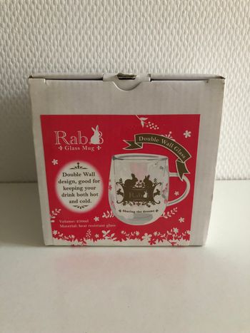 Tasse en verre lapin