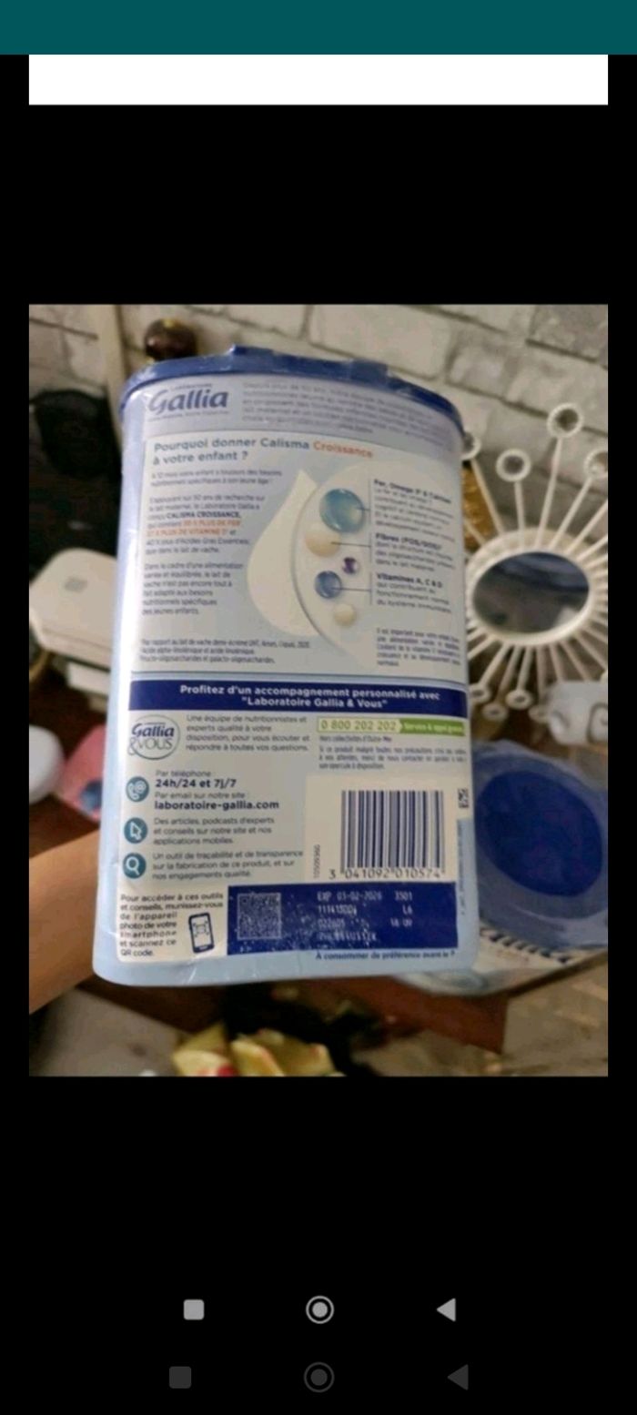Lait de suite Gallia - photo numéro 4