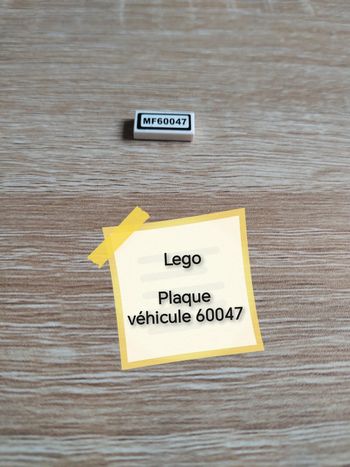 Lego plaque véhicule 60047