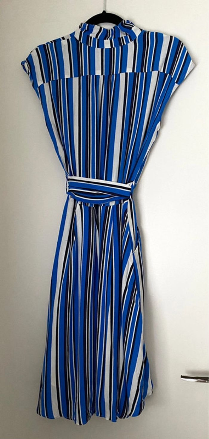 Robe Évasée A Rayures Avec Ceinture Taille 38 - photo numéro 8