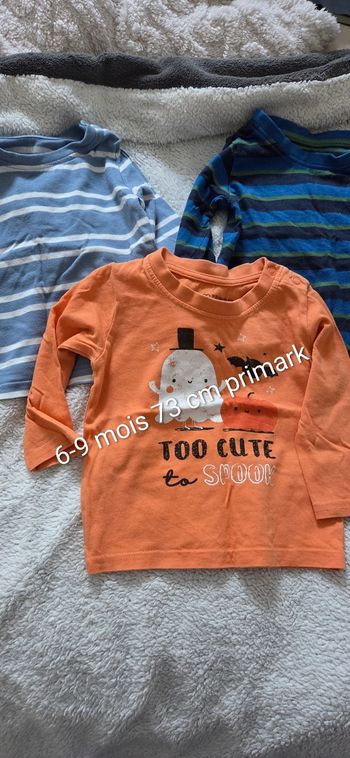 Lot 3 tee-shirts manches longues 9 mois