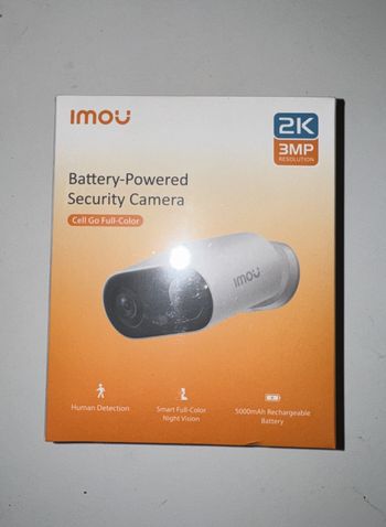 IMOU Caméra WiFi QHD 3MP Intérieure & Extérieure Cell Go Color