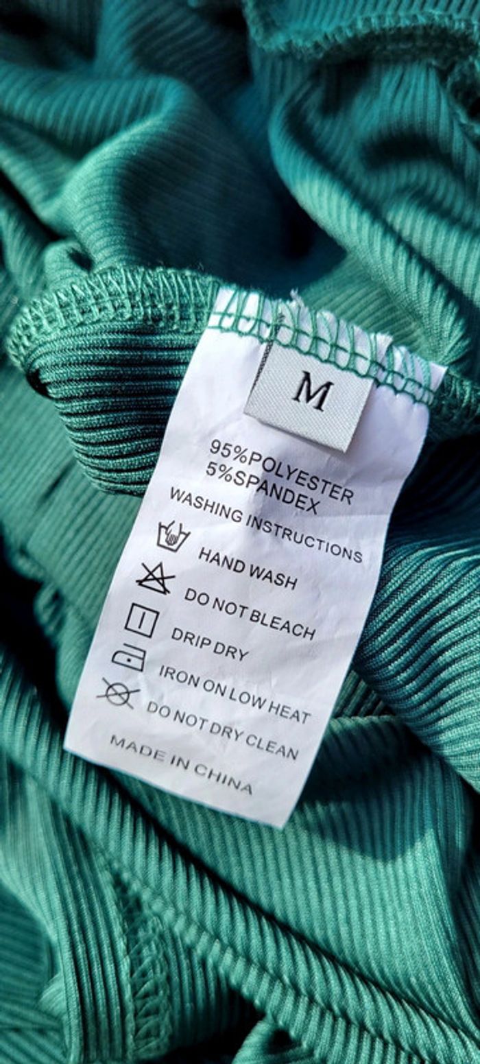 Magnifique combinaison Bohême Chic dos nu longue vert foncé nœud multi solutions taille M Neuf - photo numéro 8