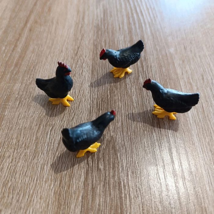 Playmobil lot poules noir
